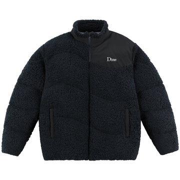 Sherpa Puffer Jacket - Navy