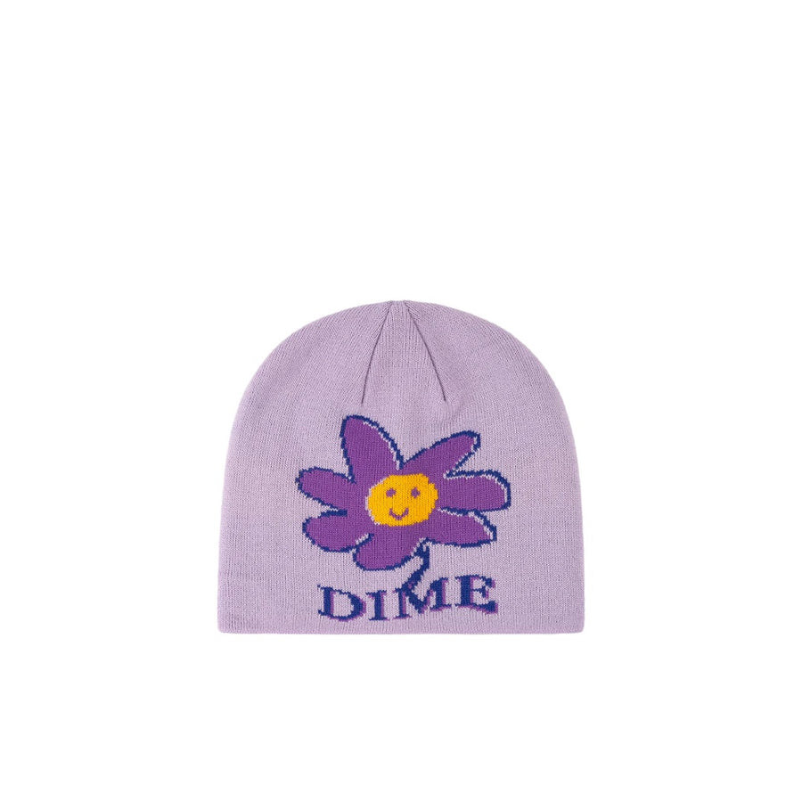 Cute Flower Skull Cap Beanie - Lavender