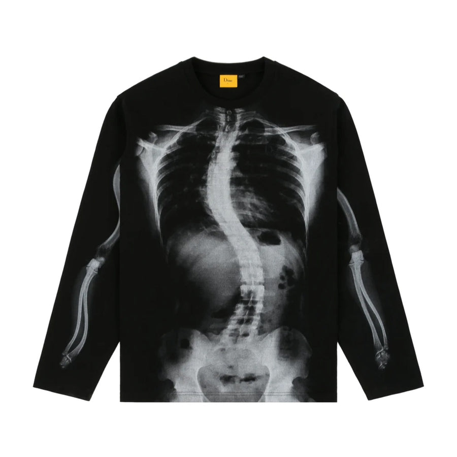 Wave Bones Terry LS Shirt - Black