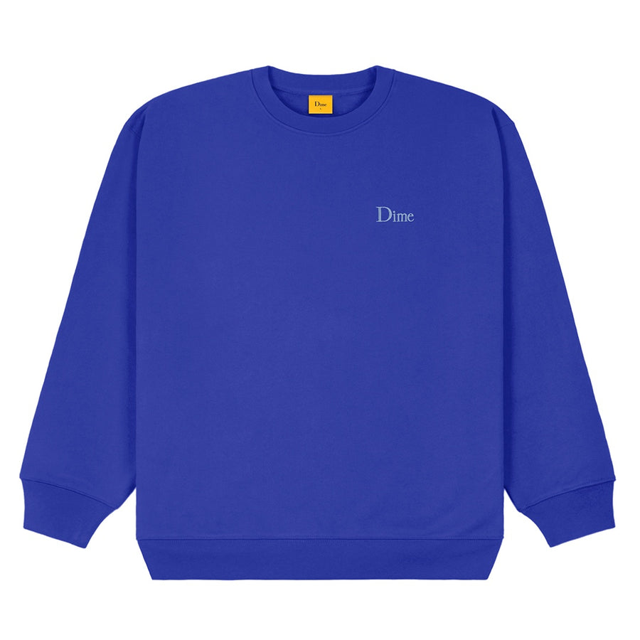 Dime Classic Small Logo Crewneck - Ultra Marine