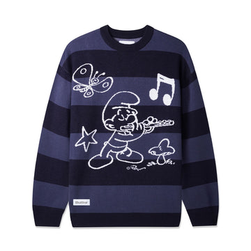 Flute Stripe Knit - Navy