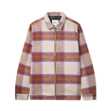 Heavy Weight Flannel Overshirt - Walnut/Grape