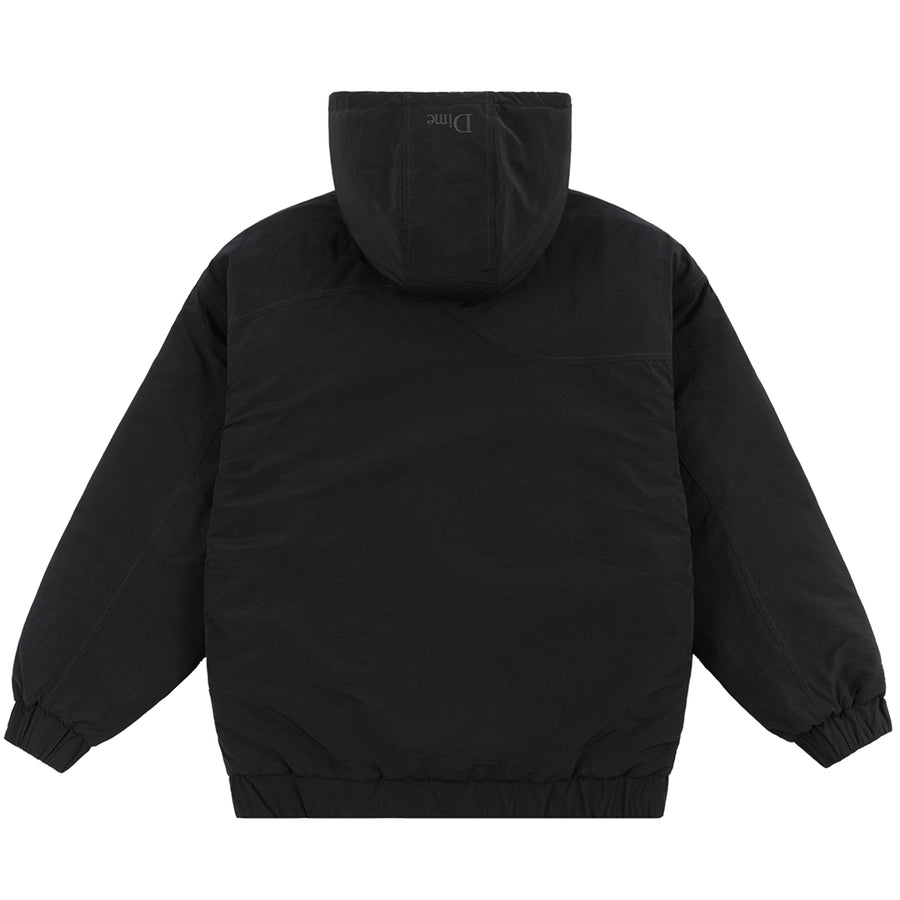 Quilted Hooded Jacket - Black