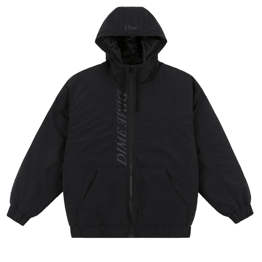 Quilted Hooded Jacket - Black