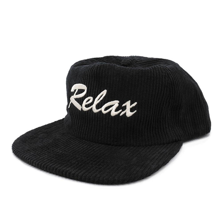 Relax Fat Corduroy Cap - Black