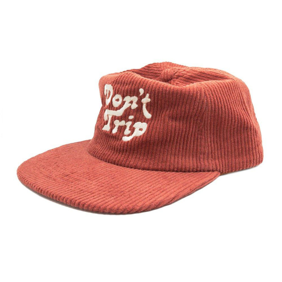 Don't Trip Fat Corduroy Snapback - Red