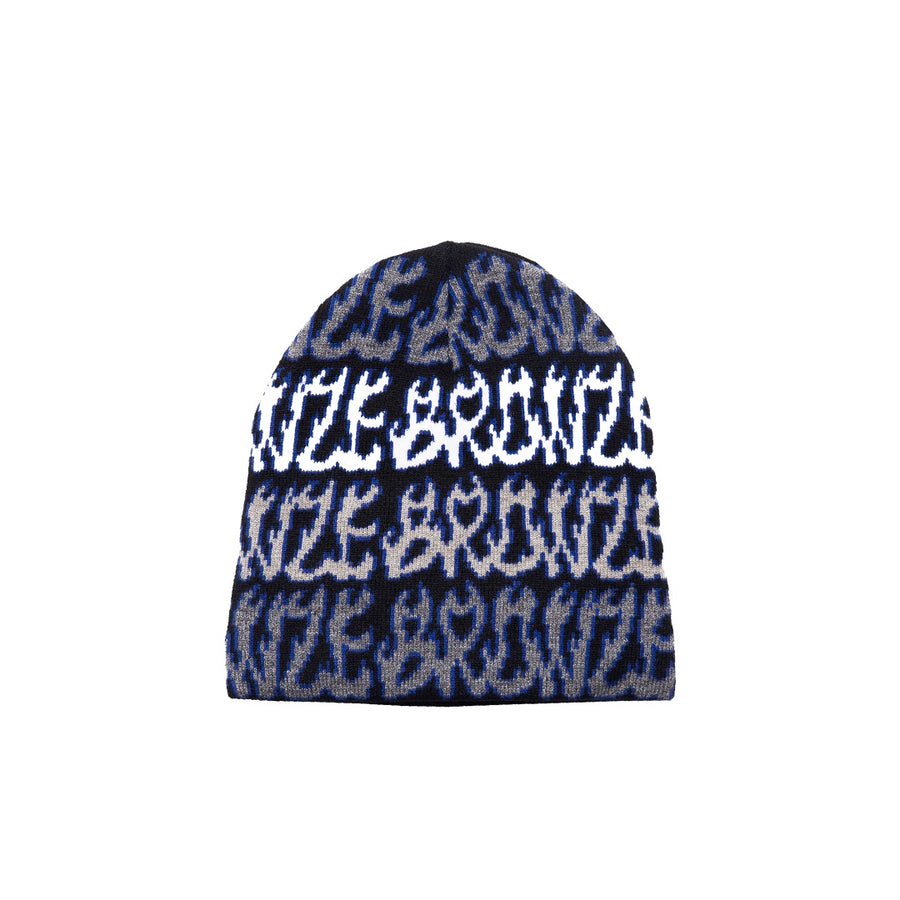 Flame Beanie  -  Black