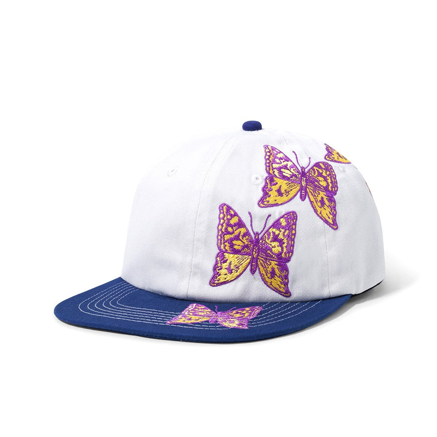 Butterfly 6 Panel Cap - White/Blue