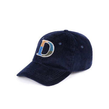 D Chenille Corduroy Cap - Navy