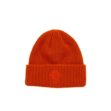 Waffle Knit Beanie - Burnt Orange