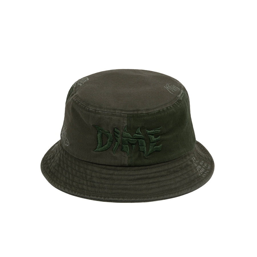 Split Distressed Bucket Hat - Army
