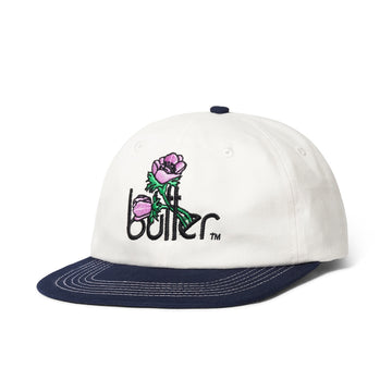 Windflowers 6 Panel Cap - White / Navy