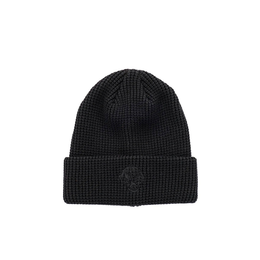 Waffle Knit Beanie - Black