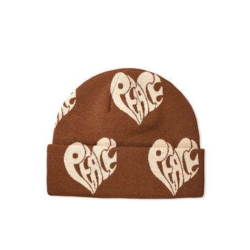 Peace Beanie - Brown