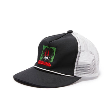 Rasta Fire Mesh Cap - Black