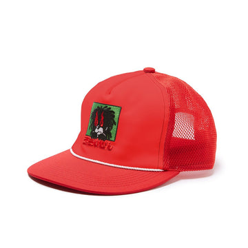 Rasta Fire Mesh Cap - Red