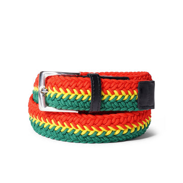 Braided Belt - Green / Yellow / Red