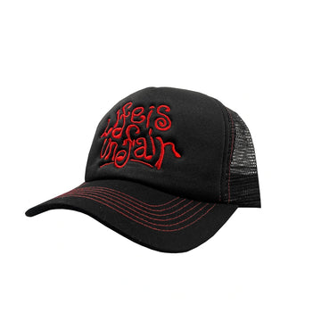 Contrast Trucker Cap - Black/Red