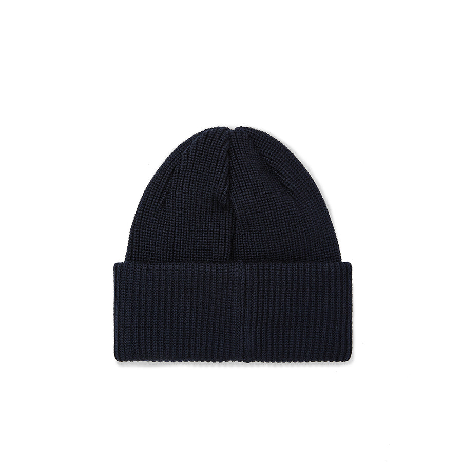 Earthquake Merino Beanie - Navy