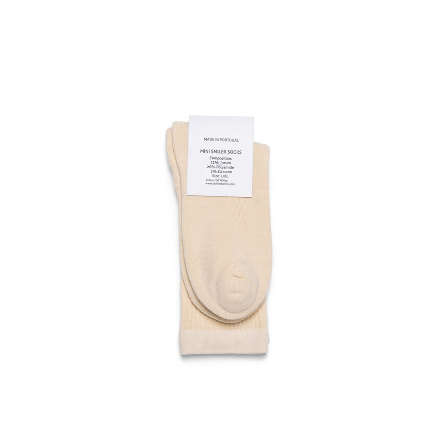 Mini Smiler Socks - Off White 22