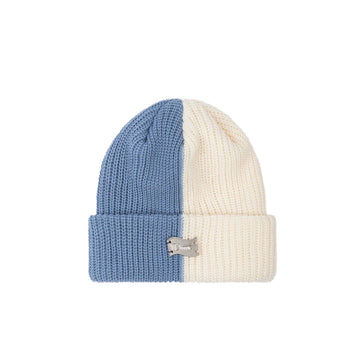 Split Beanie - Blue/White