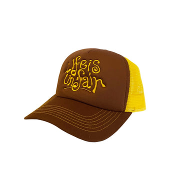 Doodle Trucker Hat - Brown/Yellow