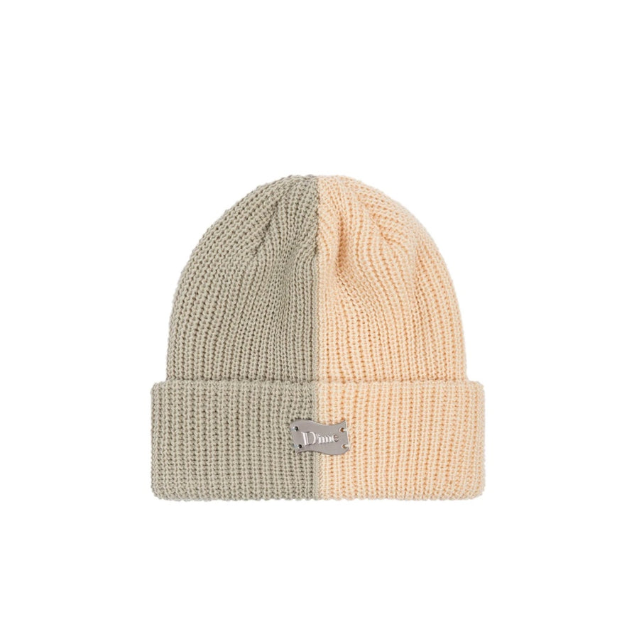 Split Beanie - Cream/Grey