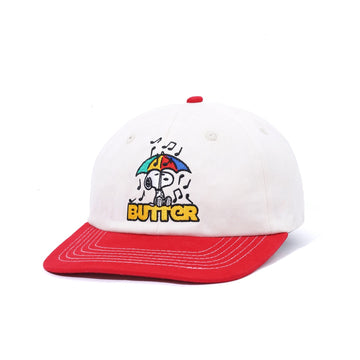 Peanuts Umbrella 6 Panel Cap - Bone/Red