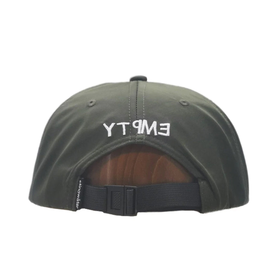Empty Skull Patch Satin Hat - Army Green