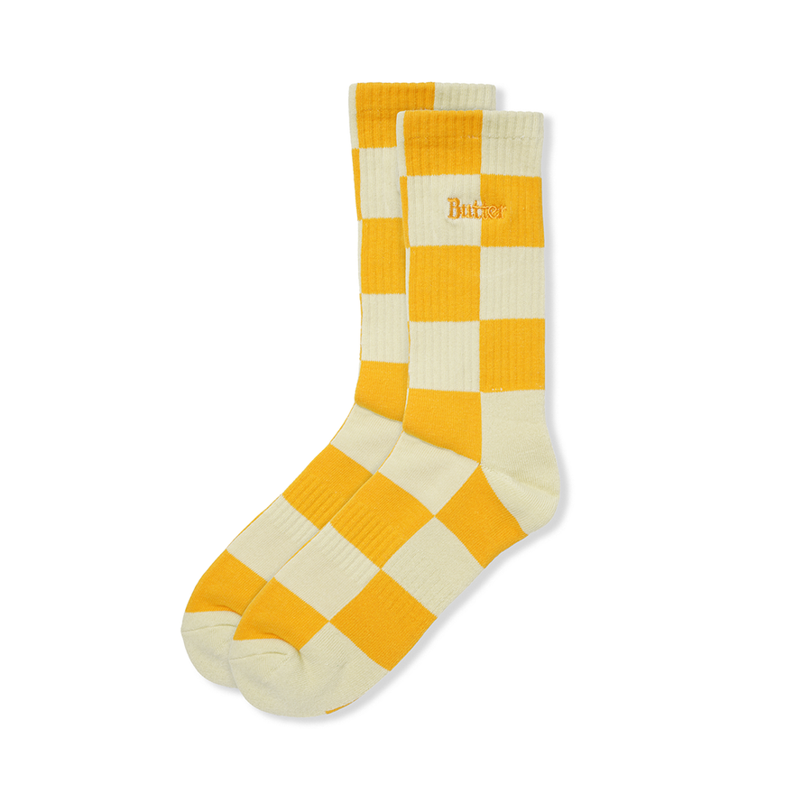 Checkered Socks - Mustard