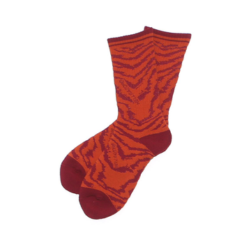 Wave Socks - Burgundy/Orange