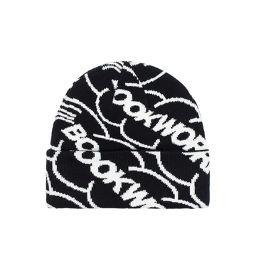 Record Logo Jacquard Beanie - Black