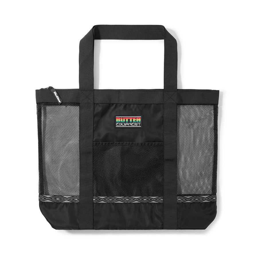 Coastal Mesh Tote Bag - Black