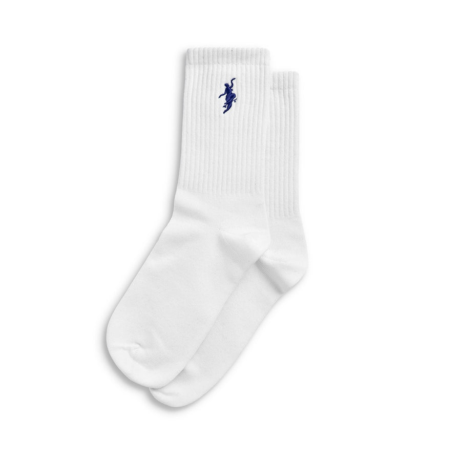 No Comply Socks - White/Blue