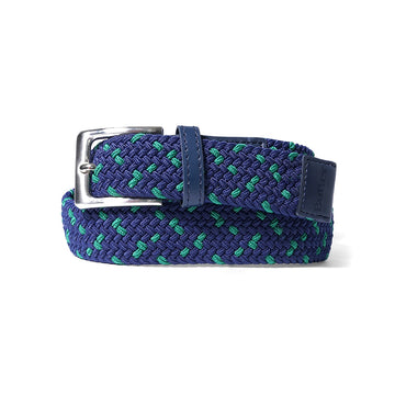 Braided Belt - Navy/Green