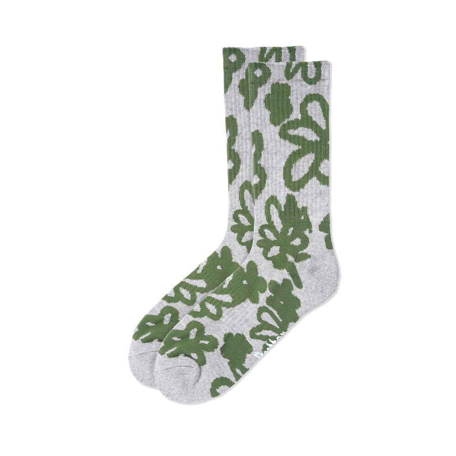 Flower Socks - Grey