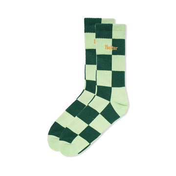 Checkered Socks Pale - Green/Army