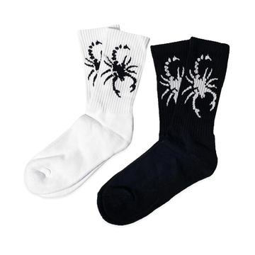 Scorpion Socks (4 Pack) - Black/White