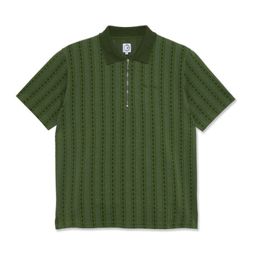 Road Zip Polo Shirt - Dark Green