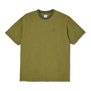 Dizzy Stripe Tee - Army Green