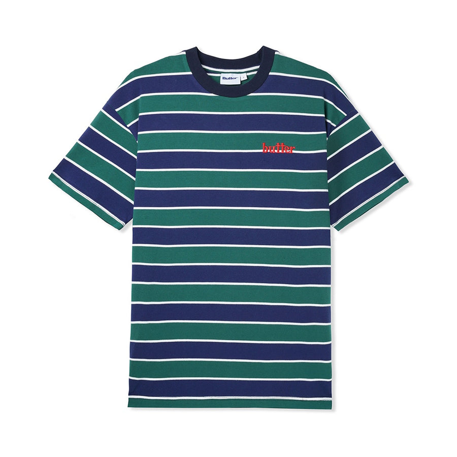 Cape Stripe Tee - Navy/Fern