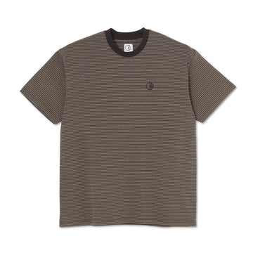 Dizzy Stripe Tee - Chocolate