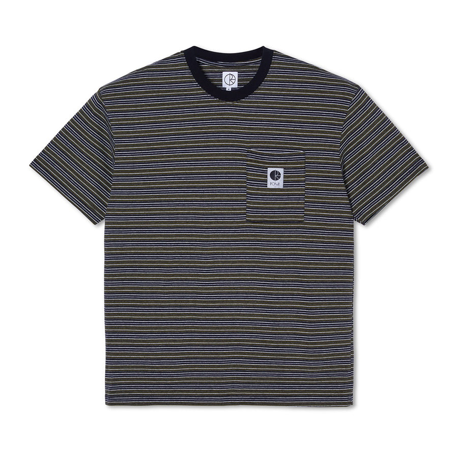 Stripe Pocket Tee - Black / Green