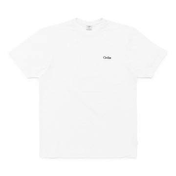 Mini Logo Embroidered Tee - White