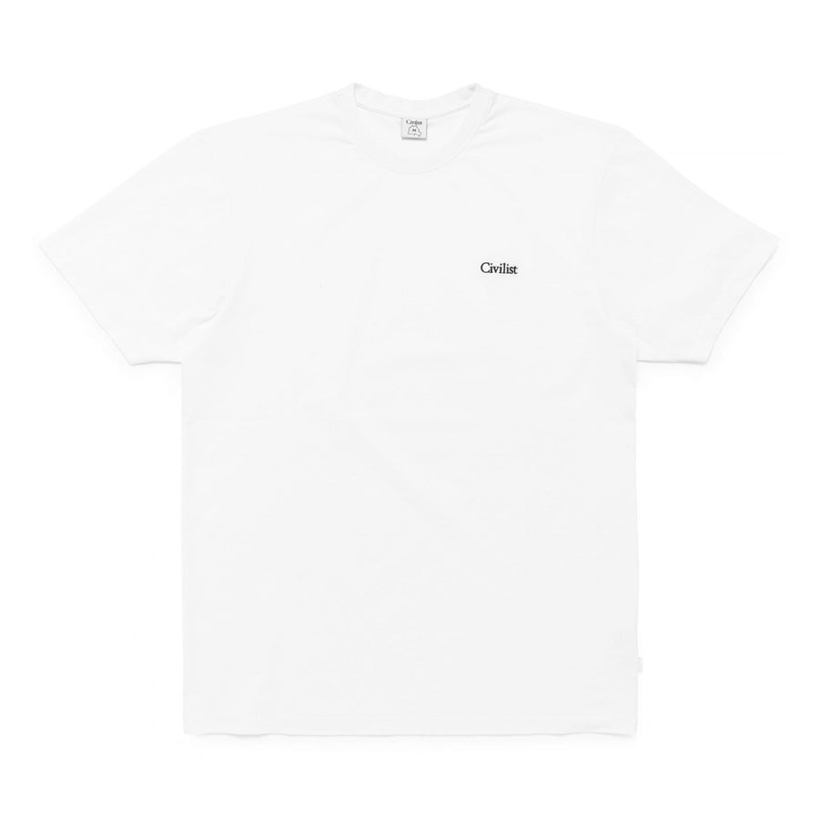 Mini Logo Embroidered Tee - White