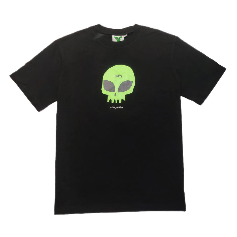 Embroidered Melting Logo & Skull Patch Tee - Black