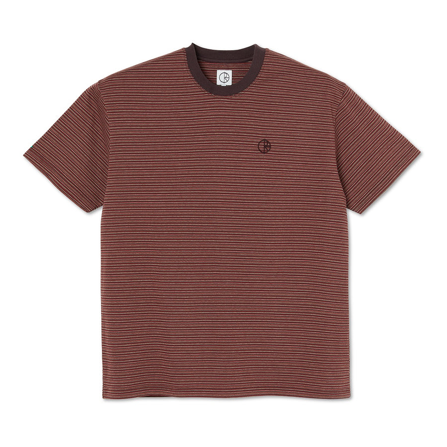 Dizzy Stripe Tee - Bordeaux