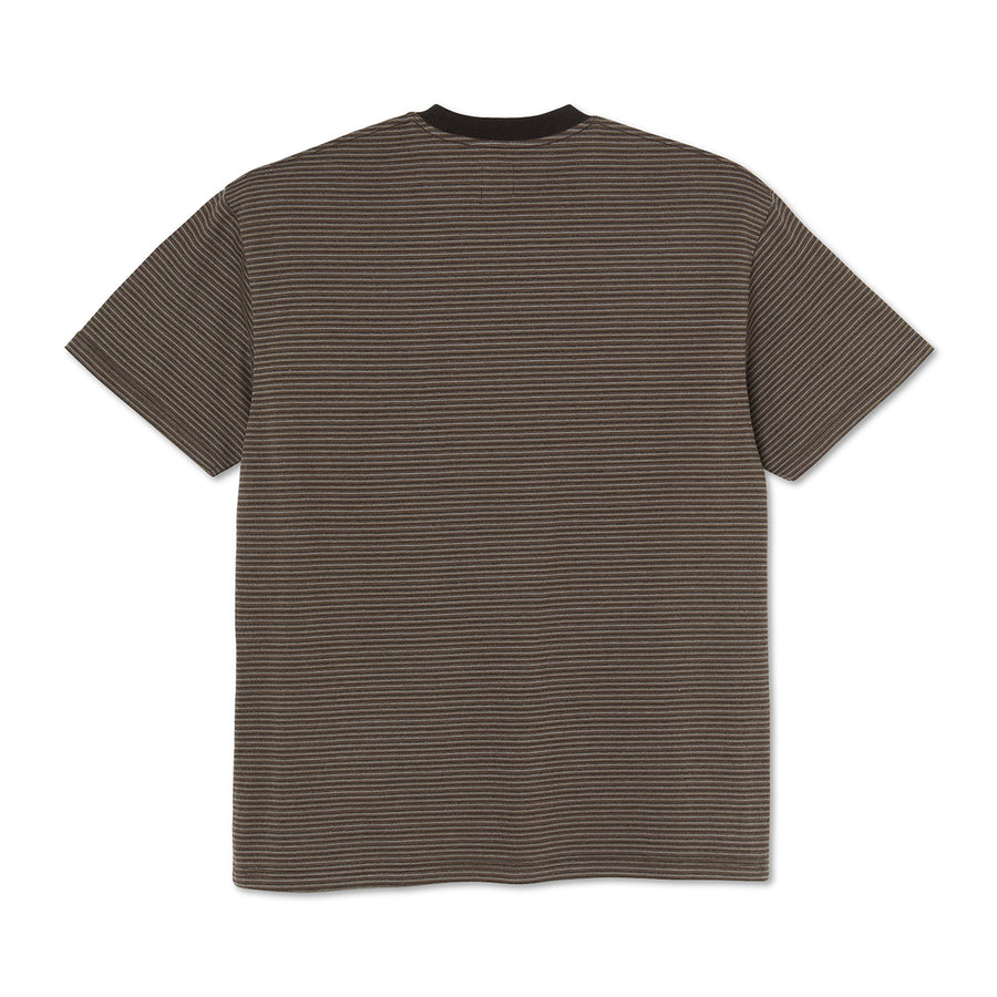 Dizzy Stripe Tee - Chocolate