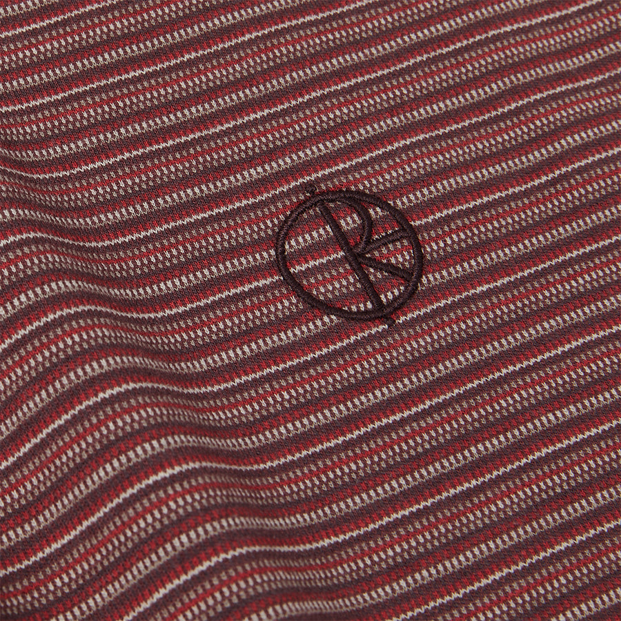 Dizzy Stripe Tee - Bordeaux