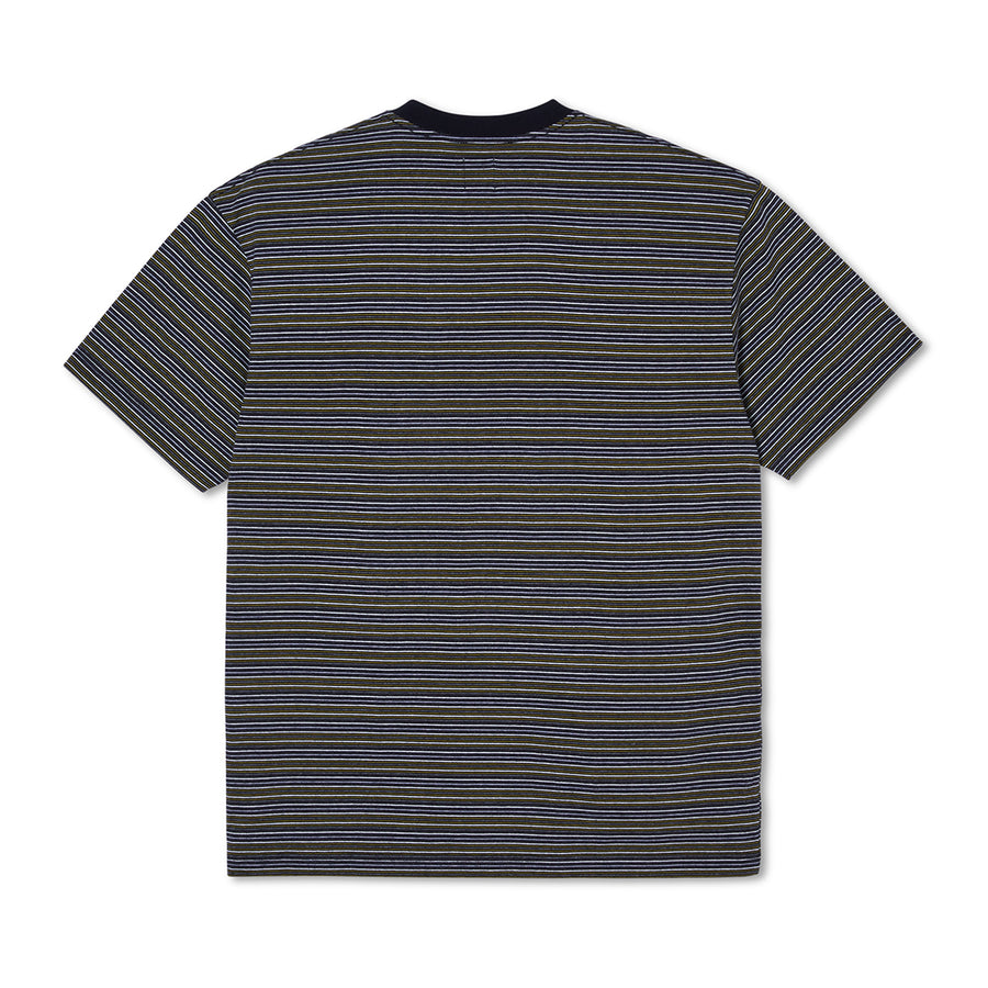 Stripe Pocket Tee - Black / Green